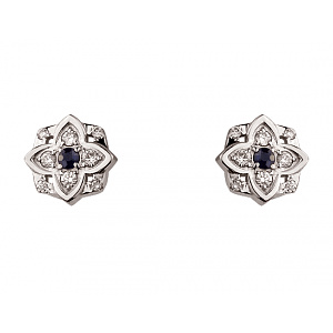 Золотые серьги с бриллиантами (01-200547255) фотография