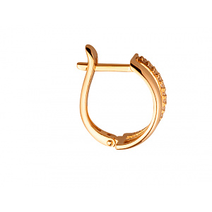 Золоті сережки з фіанітом (цирконієм куб.) (01-200559555) фотографія