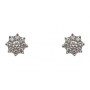 Золоті сережки з цирконієм куб. (01-200575955) фотографія