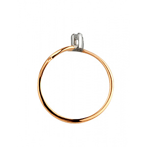 Золота каблучка з діамантом (01-200606455) фотографія