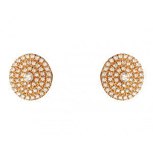 Золоті сережки з діамантами (01-200616855) фотографія