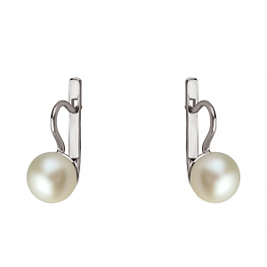 Золоті сережки з перлиною (01-200633455) фотографія