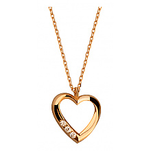 Золоте кольє з фіанітом (цирконієм куб.) (01-200769655)