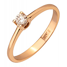 Золотое кольцо с бриллиантом (01-200773355)