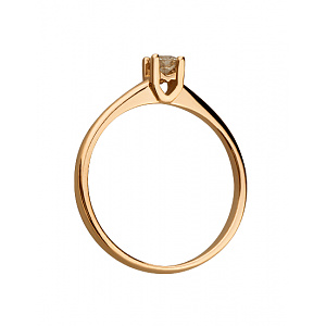 Золотое кольцо с бриллиантом (01-200773355) фотография