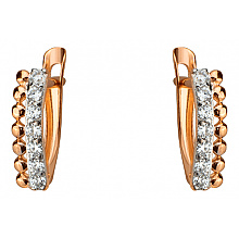 Золоті сережки з фіанітом (цирконієм куб.) (01-200785655)