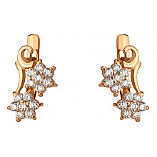 Золоті сережки з фіанітом (цирконієм куб.) (01-200841755)