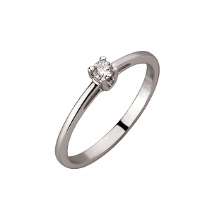 Золота каблучка з діамантом (01-200847455) фотографія