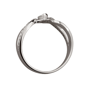 Золотое кольцо с камнями Swarovski (2б_к-155) фотография