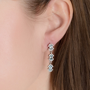 Золоті сережки з топазом (2б_с-037) фотографія