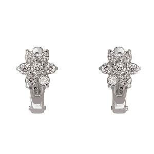 Золоті сережки з фіанітами (кубічним цирконієм) (2б_с-052) фотографія