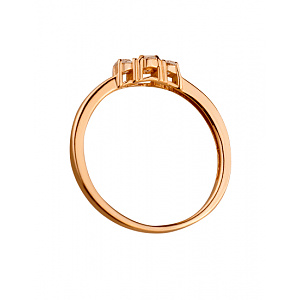 Золота каблучка з цирконієм куб. (01-19029856) фотографія