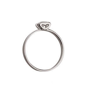 Золота каблучка з діамантом (01-19100256) фотографія