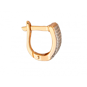 Золоті сережки з цирконієм куб. (01-200063856) фотографія