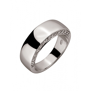 Золота каблучка з діамантами (01-200137456) фотографія