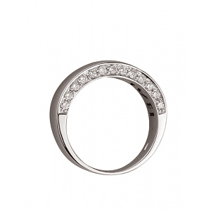 Золота каблучка з діамантами (01-200137456) фотографія