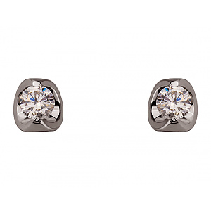 Золотые серьги с цирконием куб. (01-200191456) фотография