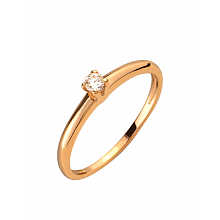 Золота каблучка з діамантом