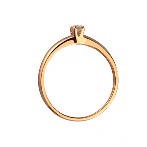Золотое кольцо с бриллиантом (01-200230556) фотография
