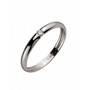 Золота каблучка з діамантом (01-200331556) фотографія