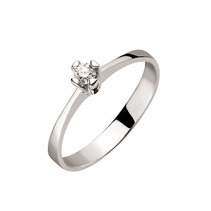 Золотое  кольцо с бриллиантом (01-200382756) фотография