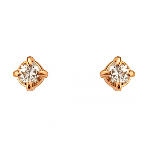 Золоті сережки з діамантами (01-200489256) фотографія