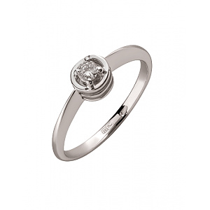 Золота каблучка з діамантом (01-200512256) фотографія