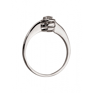 Золота каблучка з діамантом (01-200512256) фотографія