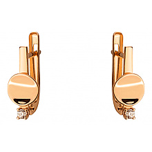 Золоті сережки з цирконієм куб. (01-200569556)