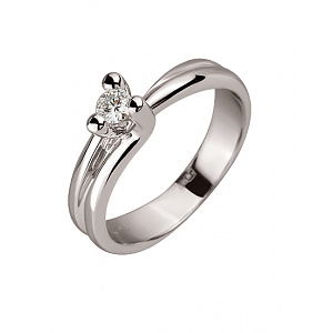 Золота каблучка з діамантом (01-200599956) фотографія