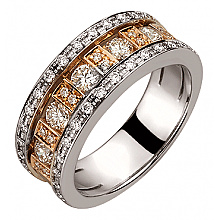 Золота каблучка з діамантами (01-200616856)