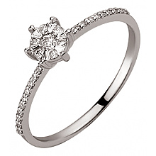 Золота каблучка з діамантами (01-200742456)