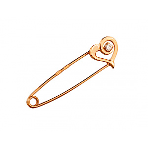 Золотая булавка с фианитом (цирконием куб.) (01-200761656) фотография