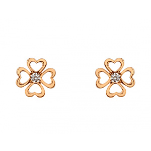 Золотые серьги с фианитом (цирконием куб.) (01-200781056) фотография