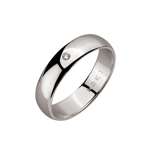 Золота обручка з діамантом (01-200805856) фотографія