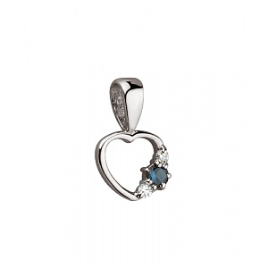 Золотой кулон с бриллиантами  и  корундом (01-200847456) фотография