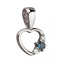 Золотой кулон с бриллиантами  и  корундом (01-200847456)