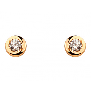 Золоті сережки з фіанітом (цирконієм куб.) (01-200867856) фотографія