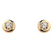 Золоті сережки з фіанітом (цирконієм куб.) (01-200867856)