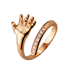 Золота каблучка з діамантами (1б_к-125) фотографія