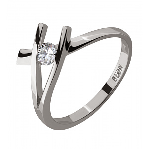 Золота каблучка з діамантом (2б_к-196) фотографія