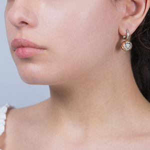 Золоті сережки з діамантами (4б_с-154) фотографія