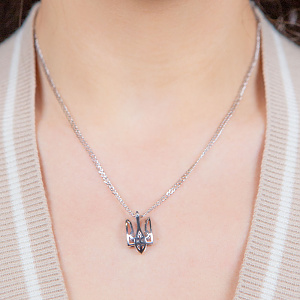 Золотий кулон з діамантом (2б_п-254) фотографія