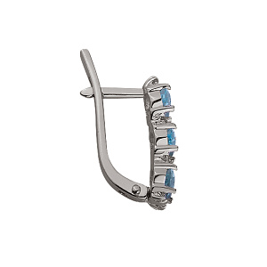 Золотые серьги с топазами  и  циркониями (2с-149) фотография