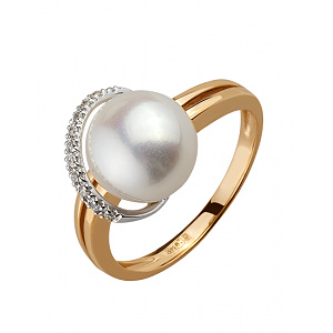 Золотое кольцо с бриллиантами (01-18375457) фотография