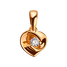 Золотий кулон з цирконієм куб. (01-19201457)