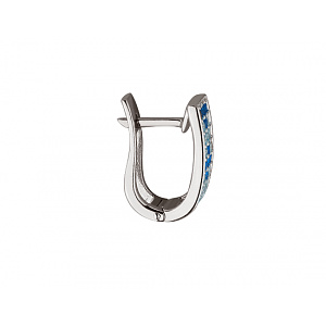 Золоті сережки з цирконієм куб. (01-19266257) фотографія