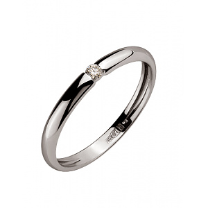 Золотое кольцо с бриллиантом (01-200355457) фотография