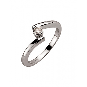 Золота каблучка з діамантом (01-200358757) фотографія