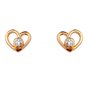 Золоті сережки з діамантами (01-200382757) фотографія